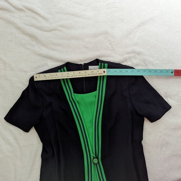 Petite Perceptions Vintage Blue & Green Dress - Picture 6 of 10